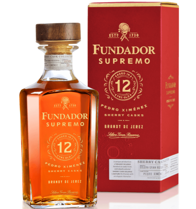 FUNDADOR SUPREMO BRANDY IN SHERRY CASKS SPAIN 12YR 1LI Spirits