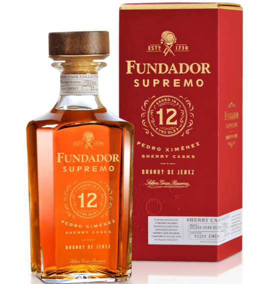 FUNDADOR SUPREMO BRANDY IN SHERRY CASKS SPAIN 12YR 1LI Spirits