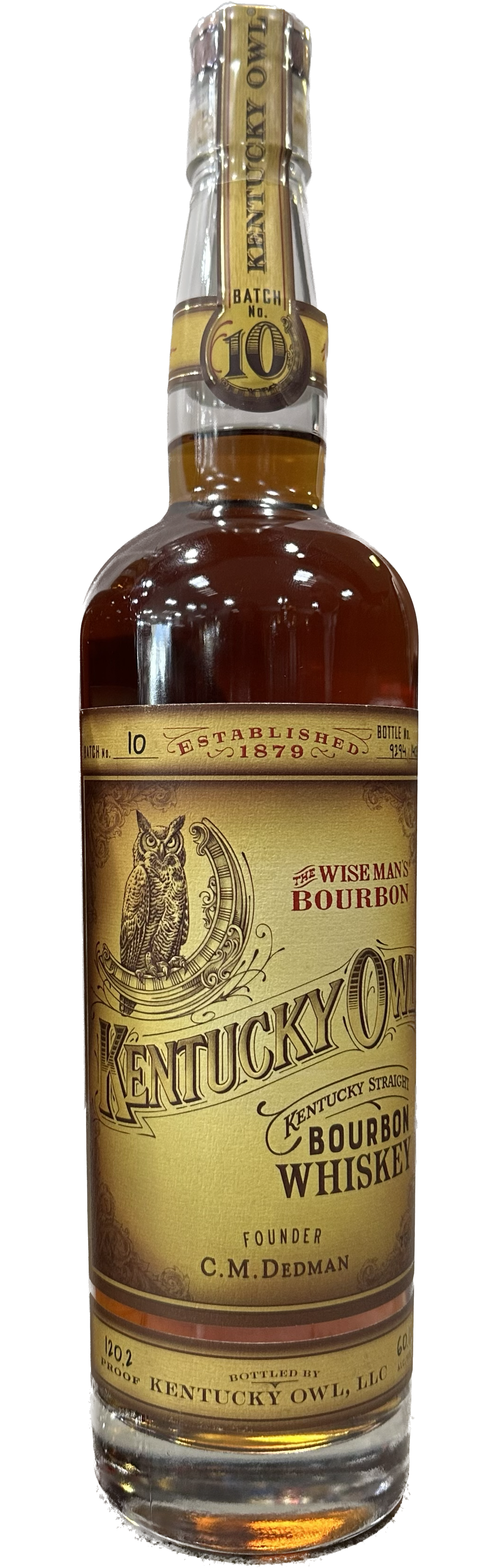 KENTUCKY OWL BOURBON THE WISEMAN'S BATCH 10 KENTUCKY 750ML LIQ