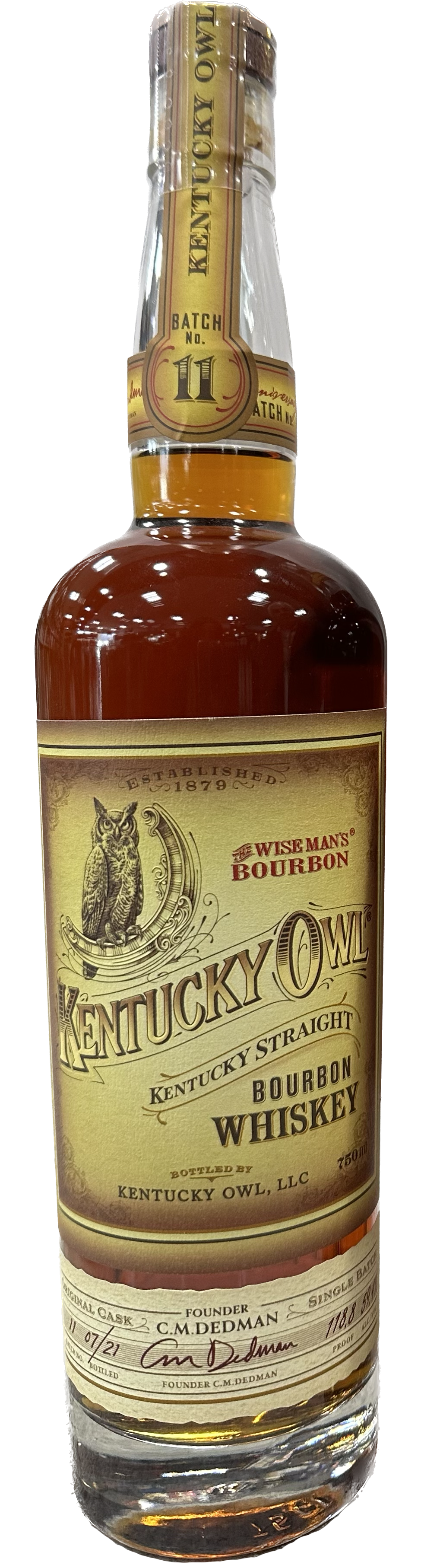 KENTUCKY OWL BOURBON THE WISEMAN'S BATCH 11 KENTUCKY 750ML - Remedy Liquor