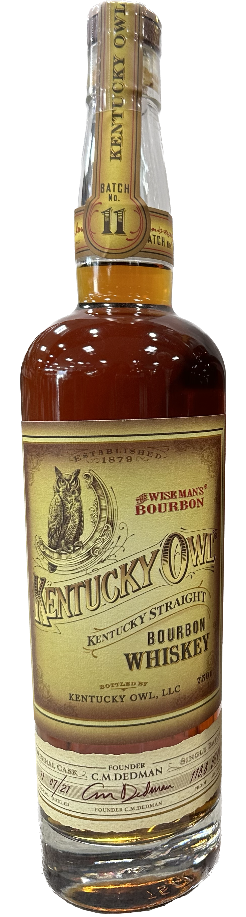 KENTUCKY OWL BOURBON THE WISEMAN'S BATCH 11 KENTUCKY 750ML LIQ