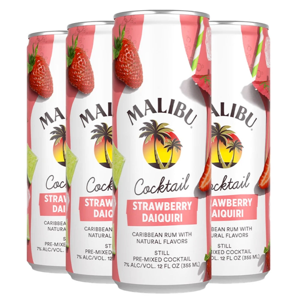 MALIBU STRAWBERRY DAIQUIRI COCKTAIL 4X12OZ CANS Spirits