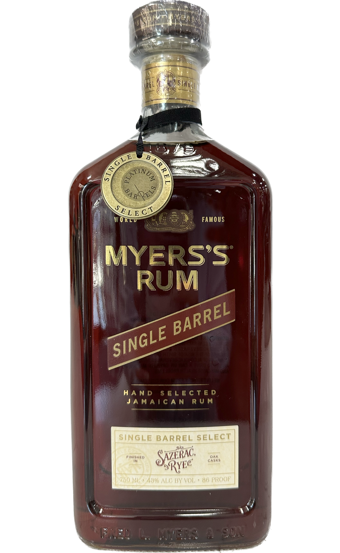 MYERS RUM DARK SINGLE BARREL PLATINUM BARRELS JAMAICA 750ML Remedy Liquor
