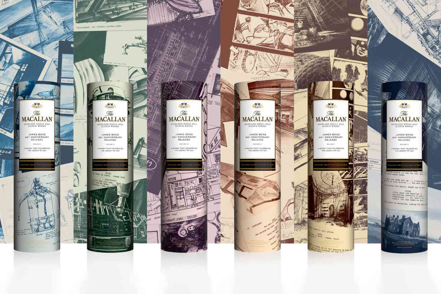 MACALLAN JAMES BOND SCOTCH SINGLE MALT 60TH ANNIVERSARY DECADE 1 EDITION 700ML LIQ