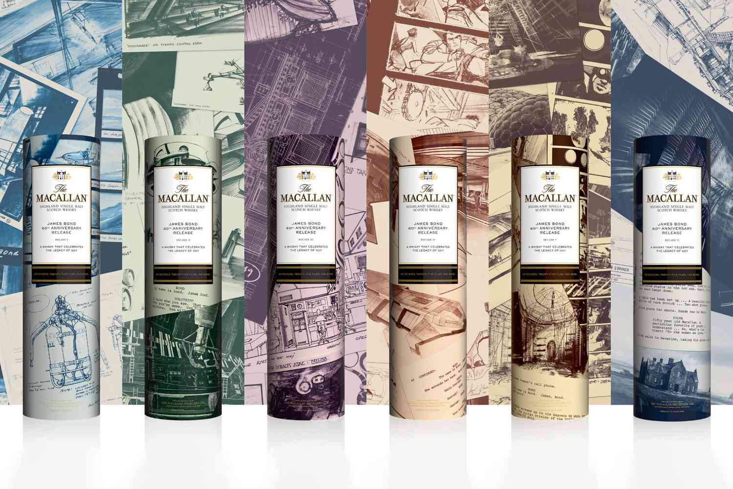 MACALLAN JAMES BOND SCOTCH SINGLE MALT 60TH ANNIVERSARY DECADE 1 EDITION 700ML LIQ