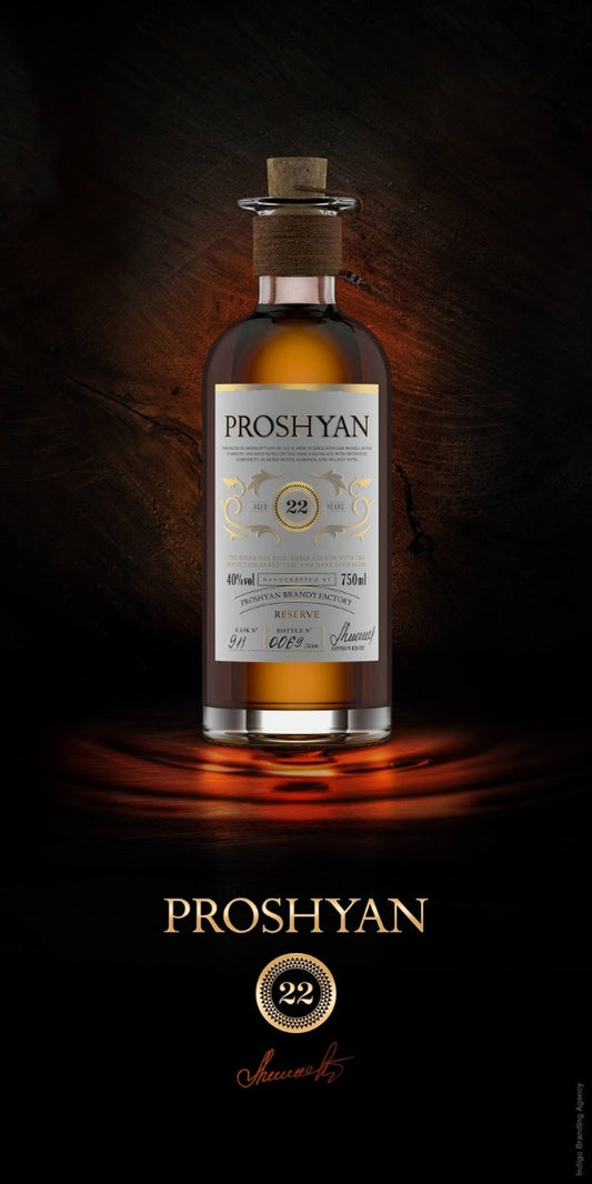 PROSHYAN BRANDY RESERVE ARMENIA 22YR 750ML Spirits