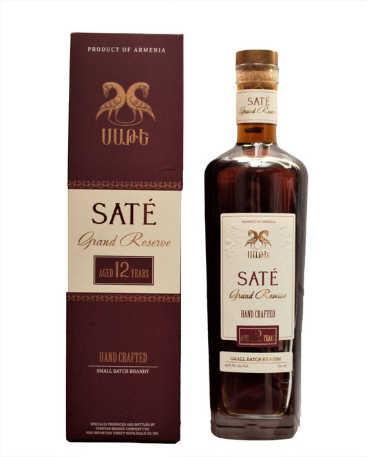 SATE GRAND RESERVE BRANDY HAND CRAFTED BRANDY ARMENIA 12YR 700ML Spirits