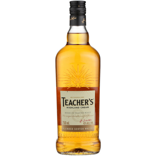TEACHERS SCOTCH BLENDED HIGHLAND CREAM 86PF 750ML Spirits