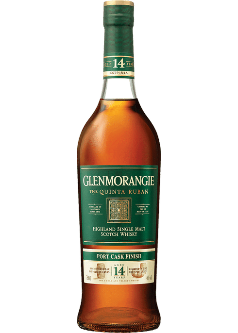 GLENMORANGIE SCOTCH SINGLE MALT QUINTA RUBAN 14YR 50ML - Remedy Liquor