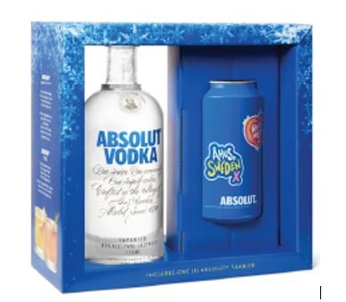 ABSOLUT VODKA SWEDEN GFT PK W/ TUMBLER 750ML Spirits