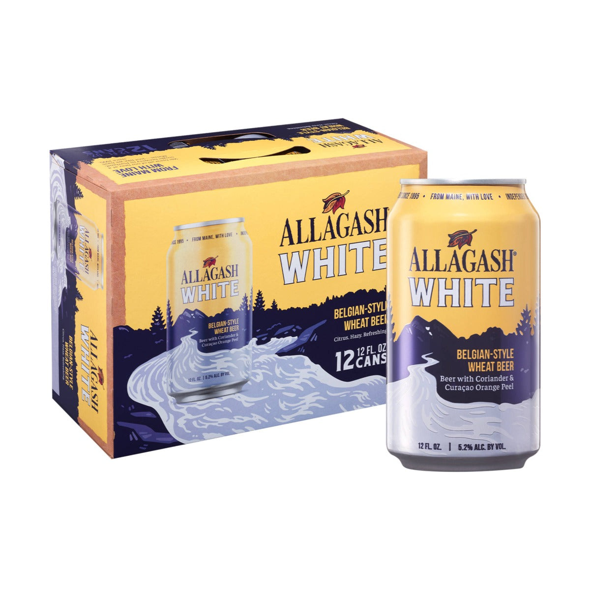 ALLAGASH WHITE BELGIAN STYLE WHEAT BEER 12X12OZ CANS