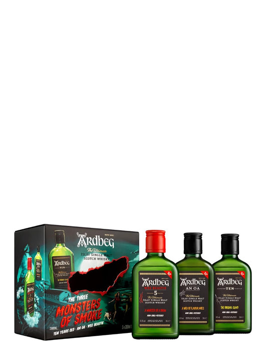 ARDBEG SCOTCH SINGLE MALT THE THREE MONSTERS OF SMOKE 3X200ML Spirits