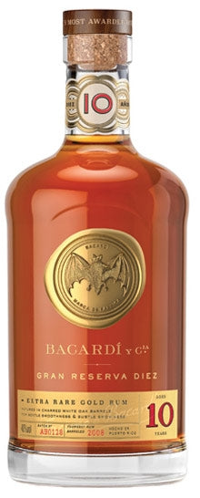 BACARDI RUM GRAN RESERVA DIEZ EXTRA RARE GOLD 10YR 750ML Spirits
