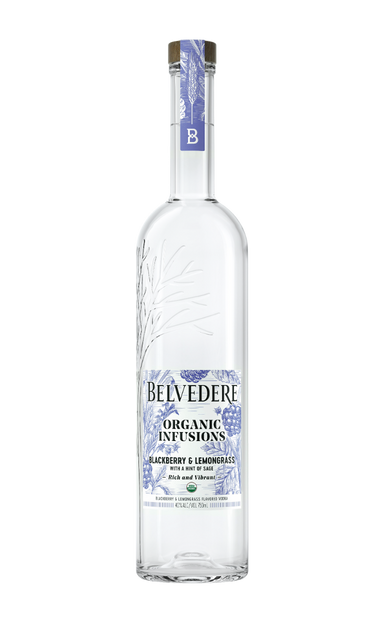 Belvedere vodka organic infusions blackberry and lemongrass 750ml