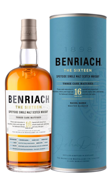 BENRIACH SCOTCH SINGLE MALT THREE CASK MATURED THE SIXTEEN 16YR 750ML - Remedy Liquor