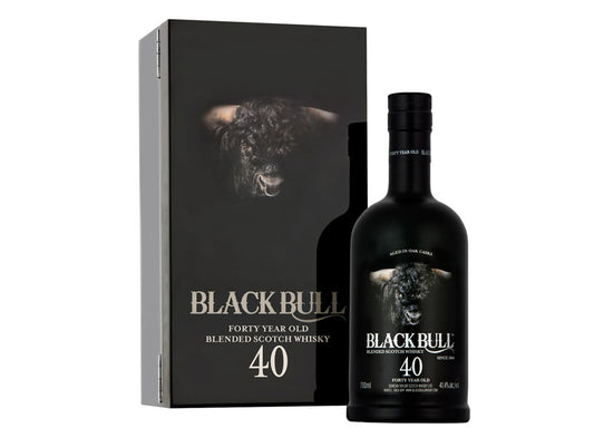 BLACK BULL SCOTCH BLENDED BY DUNCAN TAYLOR 95.2PF 40YR 750ML Spirits