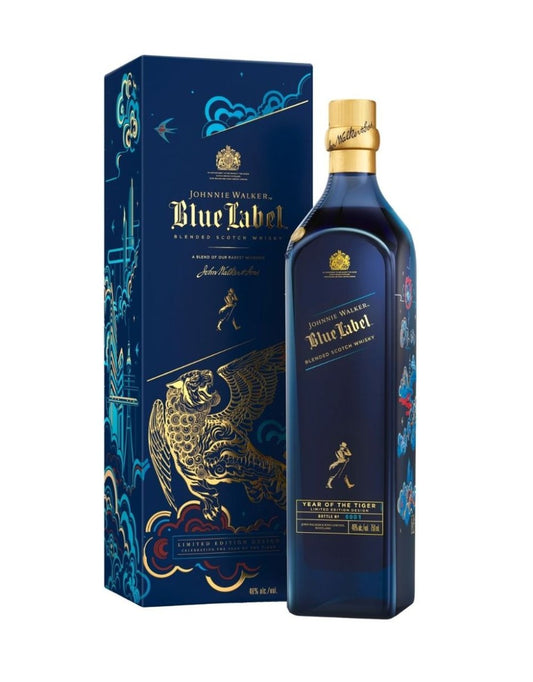 JOHNNIE WALKER BLUE LABEL SCOTCH BLENDED YEAR OF TIGER LIMITED EDITION 750ML Spirits
