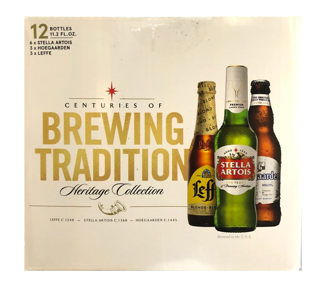 CENTURIES OF BREWING TRADITION HERITAGE COLLECTION (6 STELLA ARTOIS, 3 HOEGAARDEN, 3 LEFFE) 12X12OZ BOT - Remedy Liquor