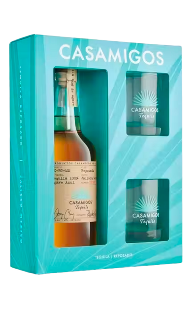 CASAMIGOS TEQUILA REPOSADO GFT PK W/ 2 ROCK GLASSES 750ML - Remedy Liquor