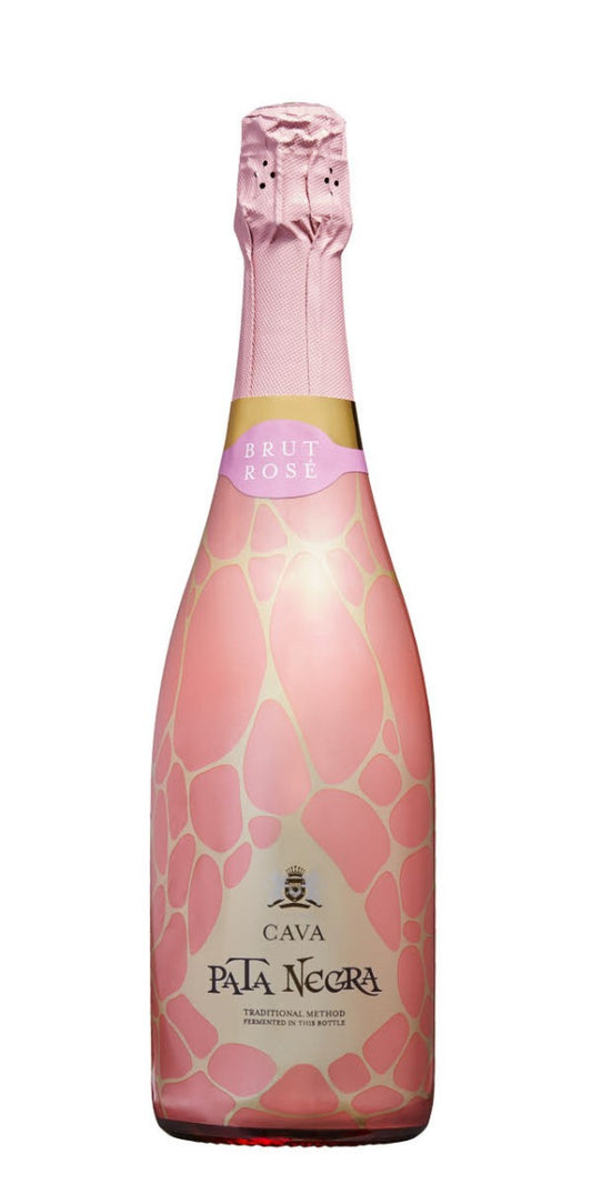 PATA NEGRA CAVA SPARKLIN WINE BRUT ROSE SPAIN 750ML Wine