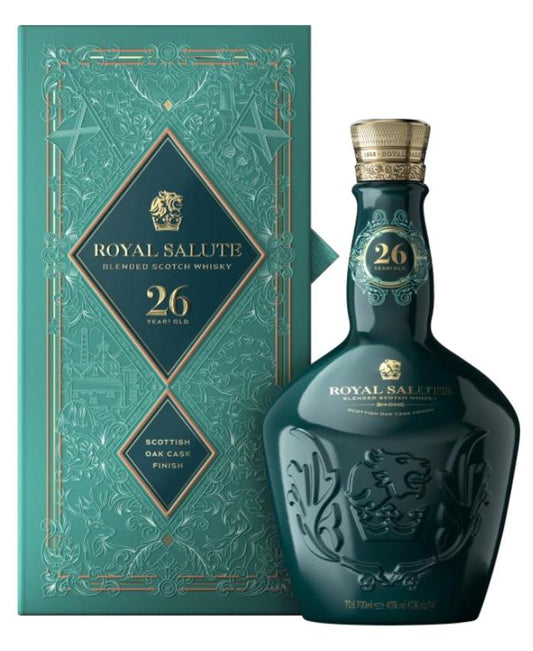 CHIVAS ROYAL SALUTE SCOTCH BLENDED OAK CASK FINISH 26YR 750ML Spirits