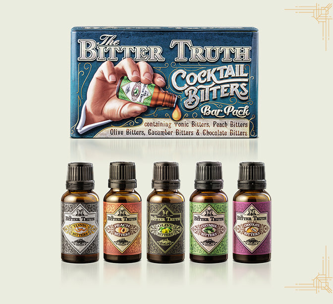 BITTER TRUTH COCKTAIL BITTERS BAR PACK (TONIC, PEACH, OLIVE, CUCUMBER, CHOCOLATE) 5X20ML Spirits