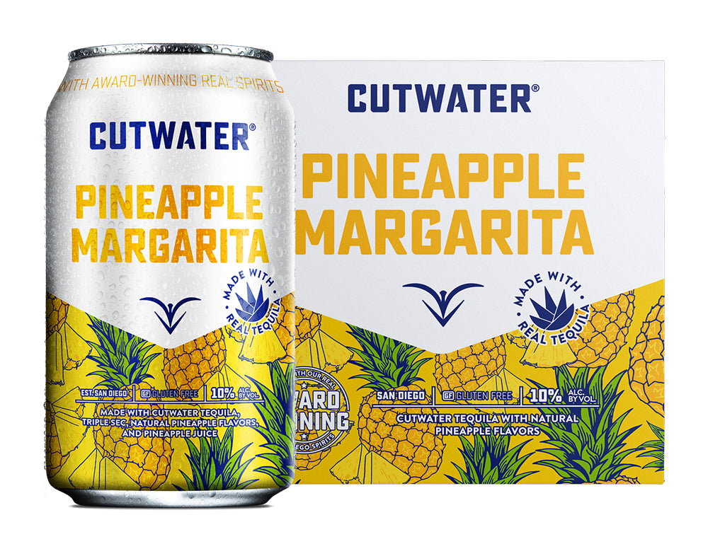 CUTWATER TEQUILA PINEAPPLE MARGARITA 4X12OZ CANS