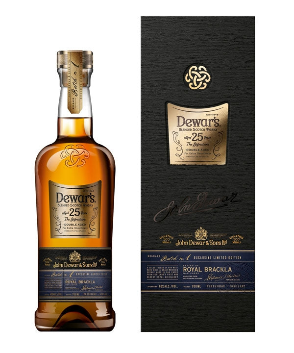 DEWARS SCOTCH BLENDED THE SIGNITURE DOUBLE AGED 25YR 750ML
