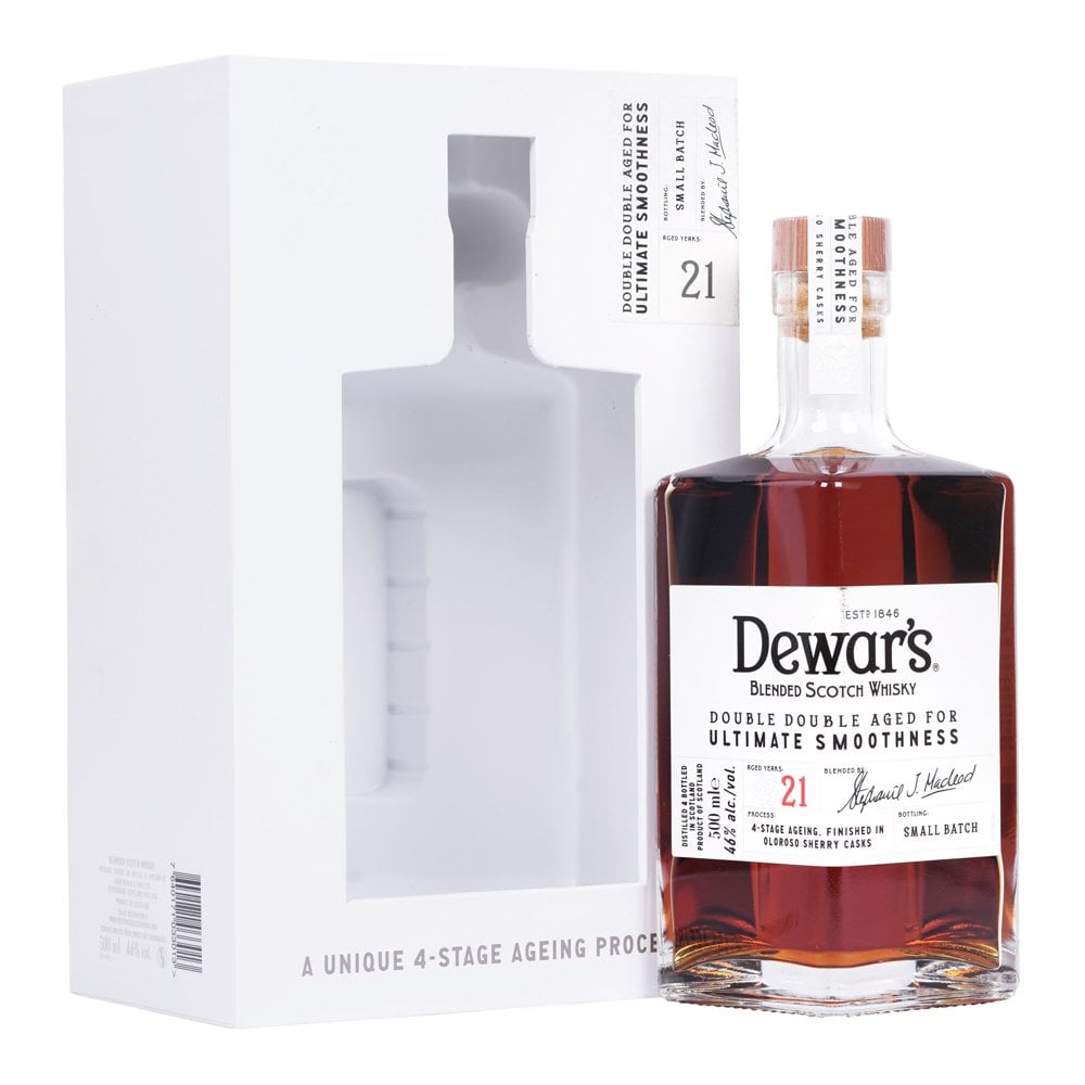 DEWARS SCOTCH BLENDED DOUBLE DOUBLE 21YR 750ML - Remedy Liquor