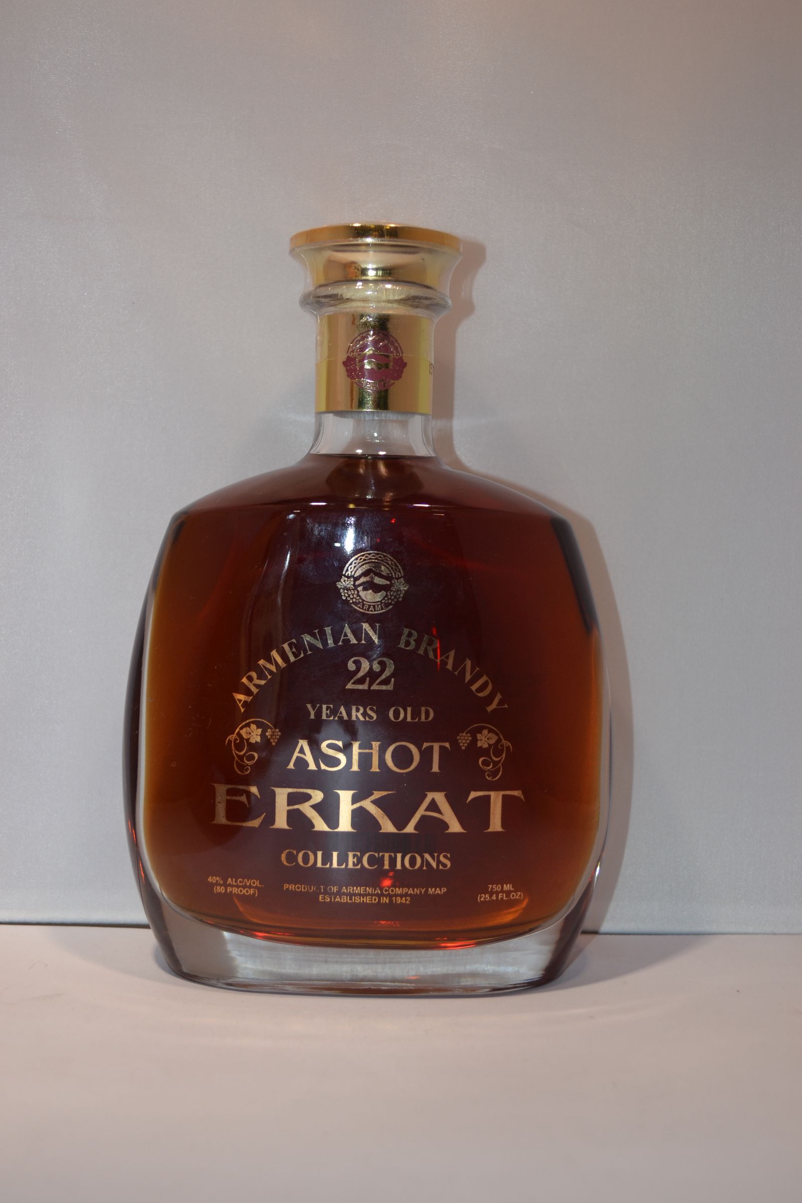 ASHOT ERKAT BRANDY COLLECTIONS ARMENIA 22YR 750ML - Remedy Liquor