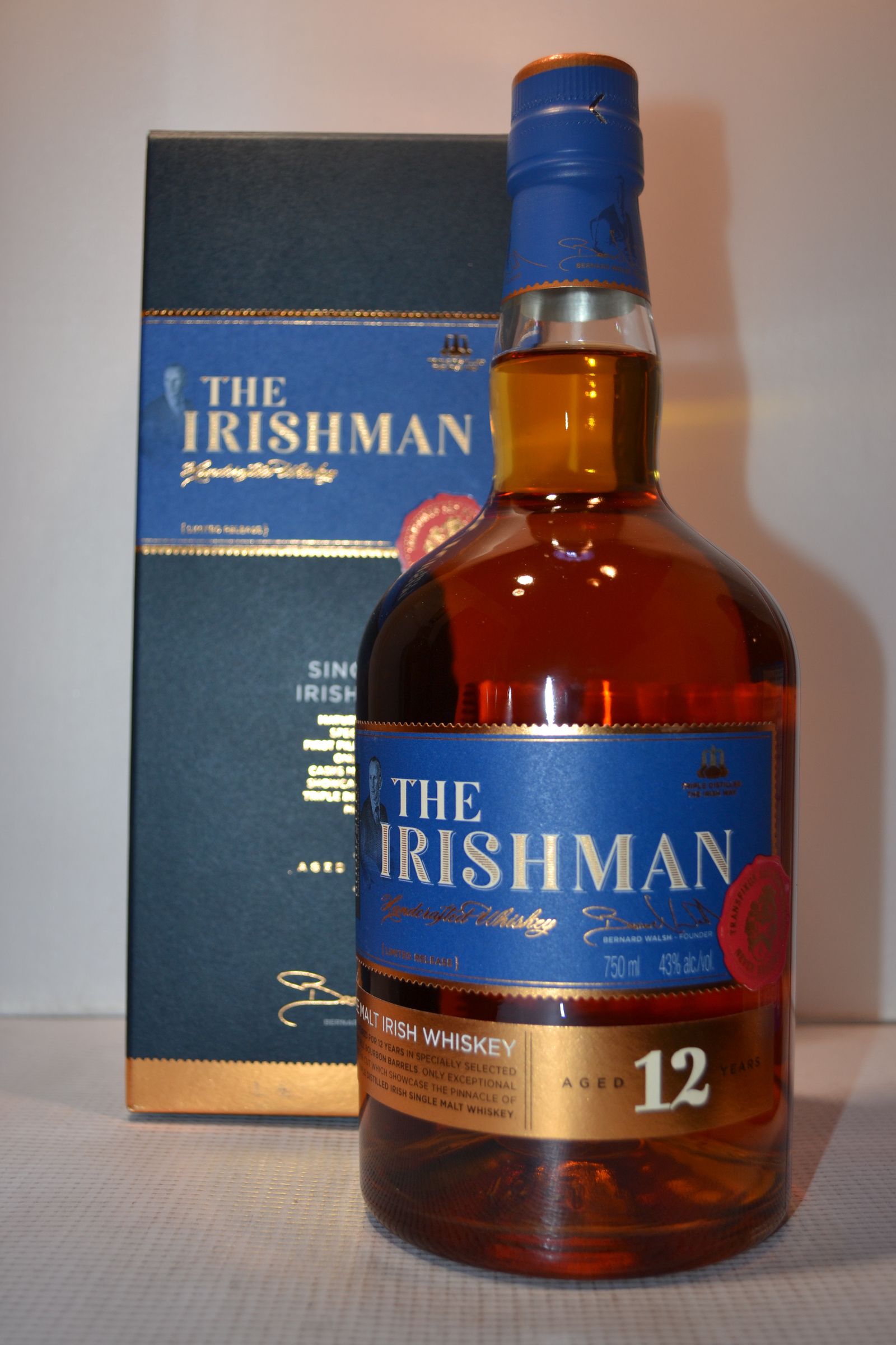 THE IRISHMAN WHISKEY SINGLE MALT IRISH 86PF 12YR 750ML - Remedy Liquor