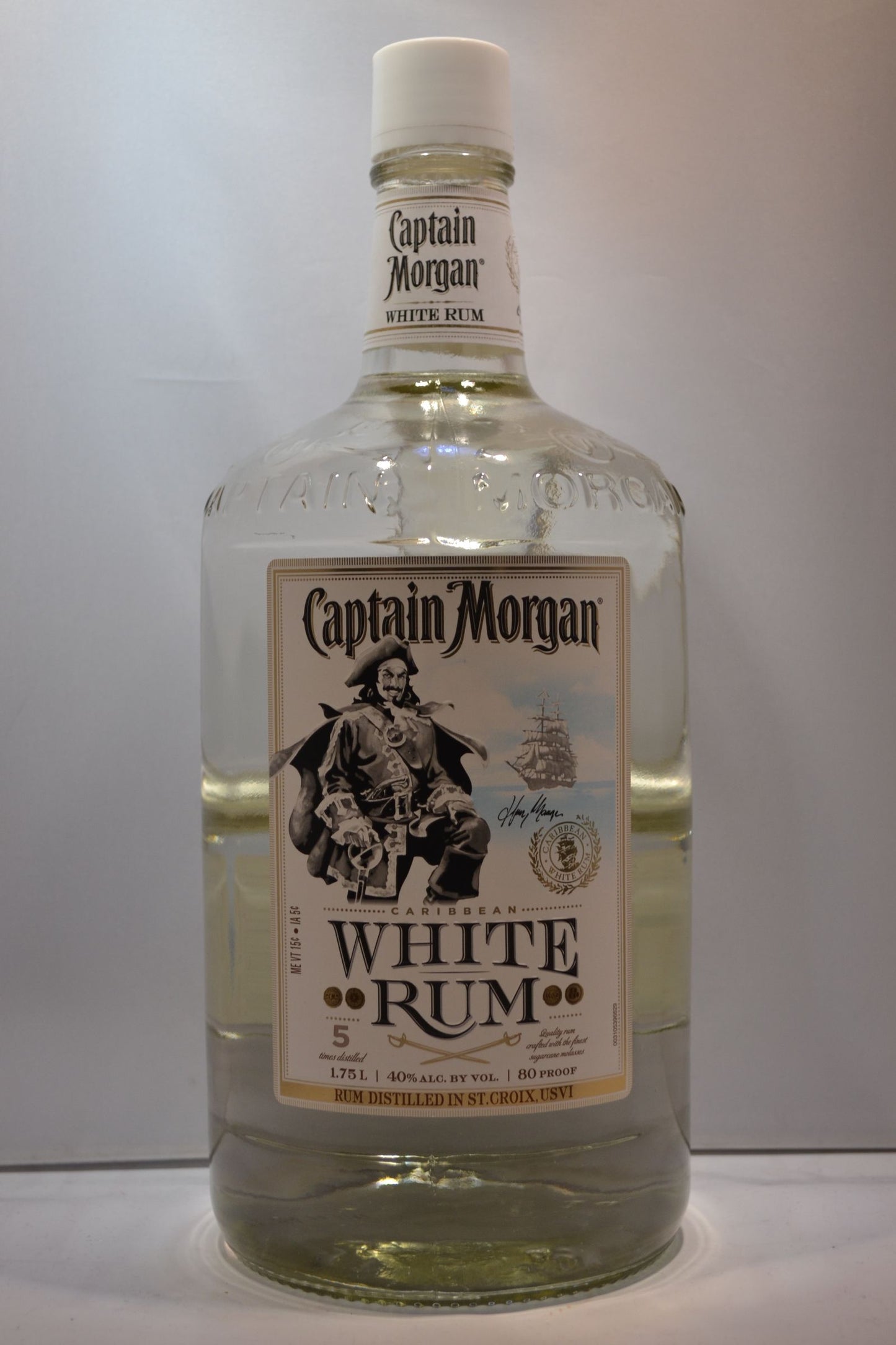 CAPTAIN MORGAN RUM WHITE 1.75LI