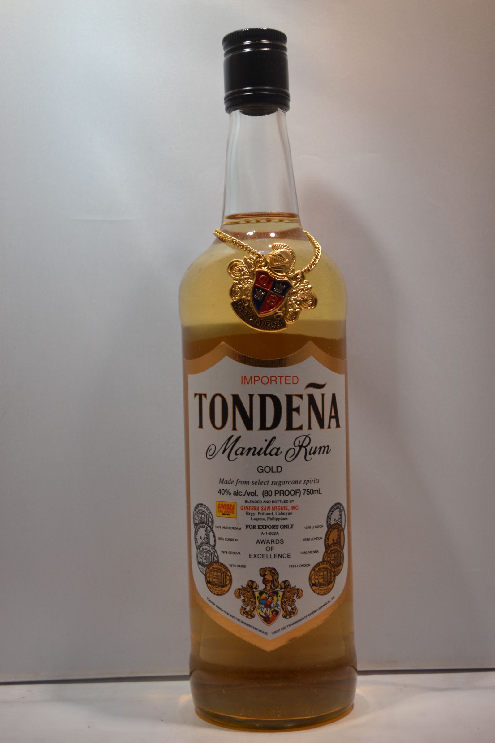 TONDENA MANILA RUM GOLD 750ML - Remedy Liquor