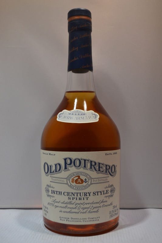 OLD POTRERO WHISKEY SPIRIT 18TH CENTURY STILE POT SAN FRANCISCO 102.4PF 750ML Spirits