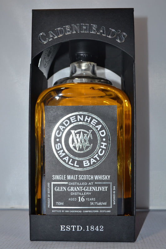 CADENHEAD SCOTCH SINGLE MALT GLEN GRANT GLENLIVET DISTIL 108.2PF 16YR 750ML Spirits