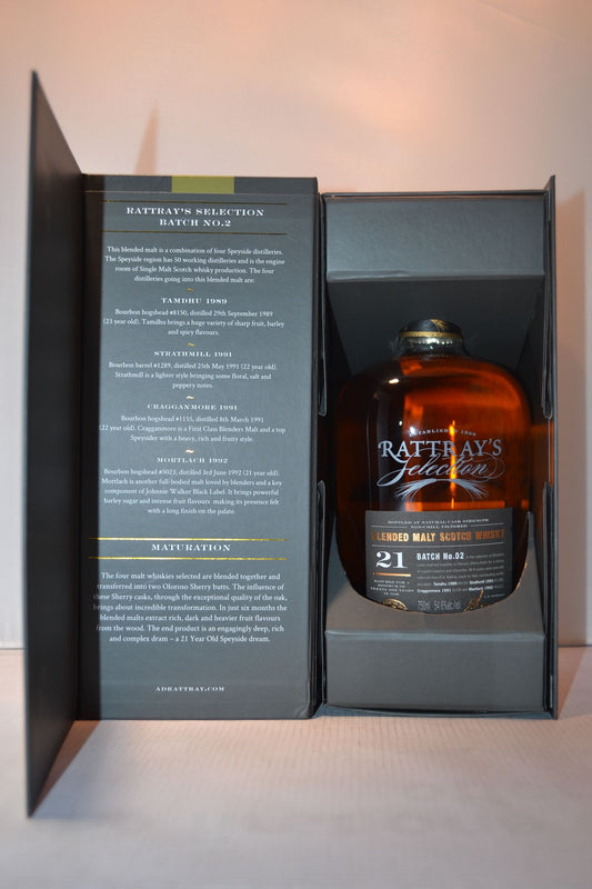 RATTRAYS SELECTION SCOTCH BLENDED MALT BATCH NO 2 750ML Spirits