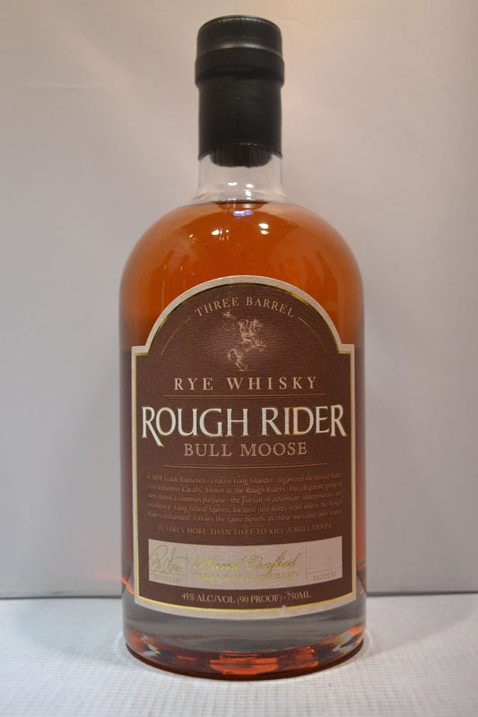 ROUGH RIDER WHISKEY RYE BULL MOOSE SMALL BATCH TREE BARREL 90PF 750ML Spirits