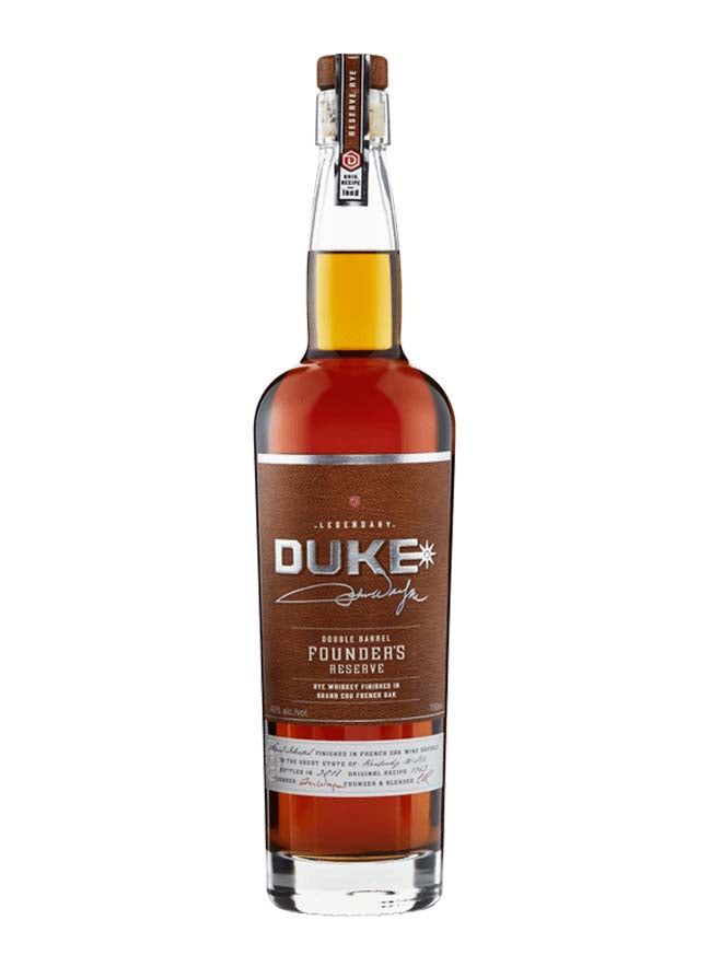 DUKE WHISKEY RYE FOUNDERS RESERVE DOUBLE BARREL FINISHED IN FRENCH OAK 750ML - Remedy Liquor
