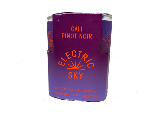 ELECTRIC SKY CALI PINOT NOIR WINE FRANCE 4X250ML CANS