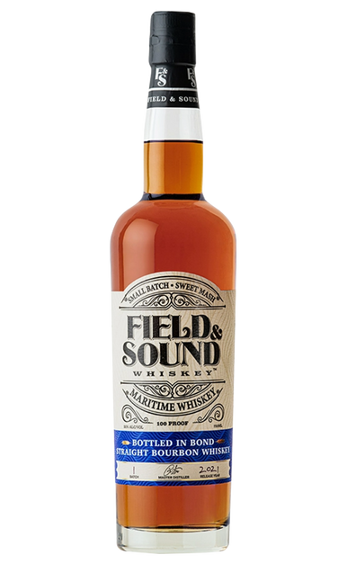 FIELD & SOUND BOURBON STRAIGHT SWEET MASH BOTTLED IN BOND NEW YORK 750ML LIQ
