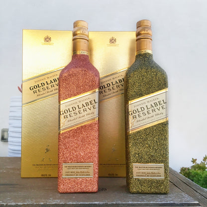 JOHNNIE WALKER SCOTCH BLENDED GOLD LABEL RESERVE W/ GLITTER DESIGN 750ML Spirits