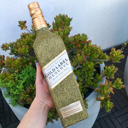 JOHNNIE WALKER SCOTCH BLENDED GOLD LABEL RESERVE W/ GLITTER DESIGN 750ML Spirits