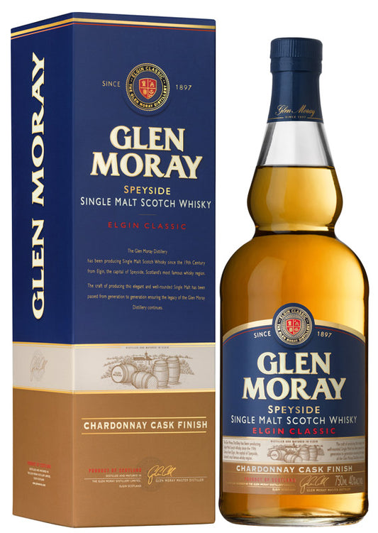 GLEN MORAY ELGIN CLASSIC CHARDONNAY CASK FINISH SPEYSIDE SINGLE MALT WHISKY 750ML Spirits