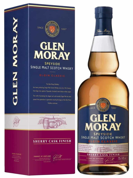 GLEN MORAY SCOTCH SINGLE MALT ELGIN CLASSIC SHERRY CASK FINISH SPEYSIDE 750ML Spirits