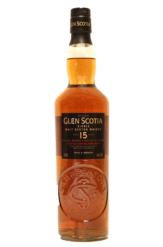GLEN SCOTIA SCOTCH SINGLE MALT 92PF 15YR 750ML Spirits