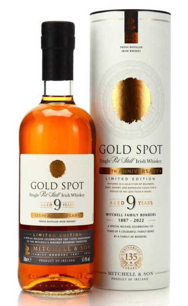 GOLD SPOT WHISKEY SINGLE POT STILL LIMITED 135TH ANNIVERSARY EDITION IRISH 9YR 700ML - Remedy Liquor