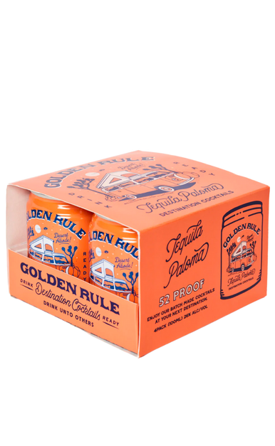 GOLDEN RULE TEQUILA PALOMA COCKTAILS 4X100ML CANS