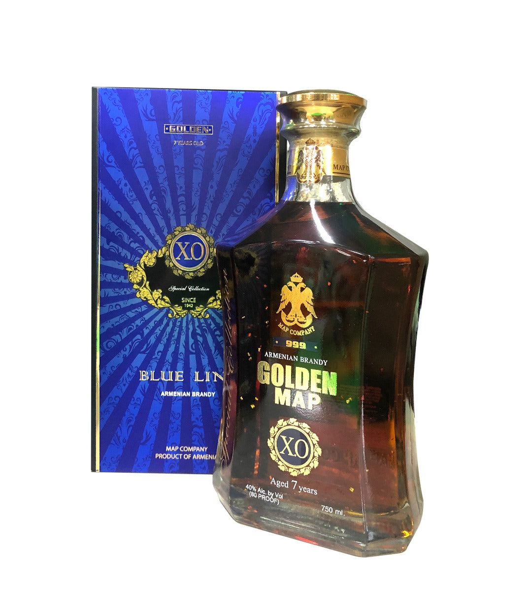 GOLDEN MAP BRANDY XO ARMENIA 7YR 750ML - Remedy Liquor