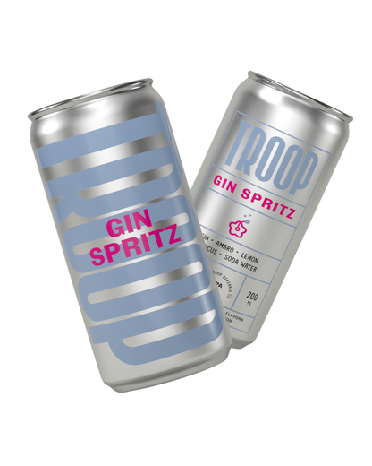 TROOP BEVERAGE GIN SPRITZ ( GIN AMARO LEMON HIBISCUS SODA WATER) 4X200ML Spirits