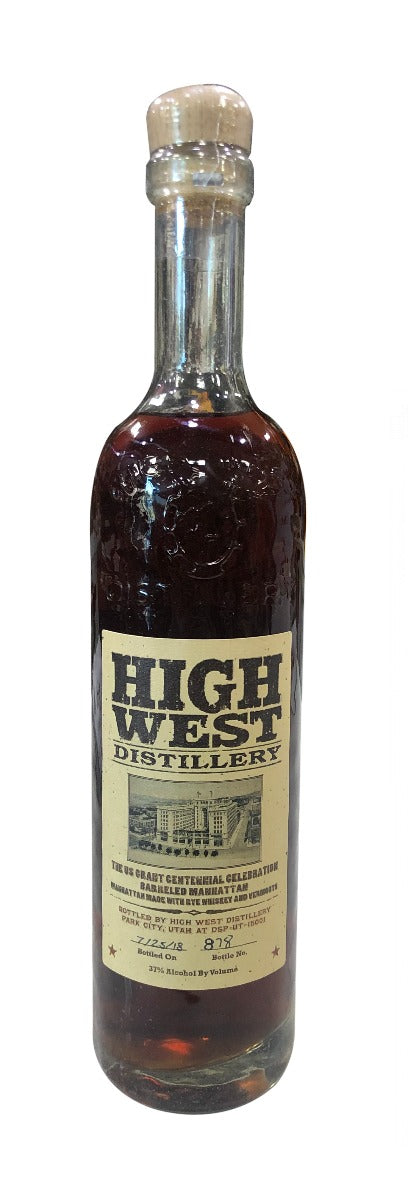 HIGH WEST MANHATTAN BARREL FINISHED COCKTAIL 750ML Spirits